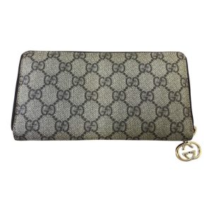 GUCCI（グッチ）GGスプリーム ラウンドファスナー長財布