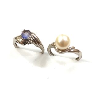 【Pt850アクセサリー】プラチナ850・貴金属・アクセサリー・リング（指輪）・ジュエリー（宝石）・パール・クォーツ