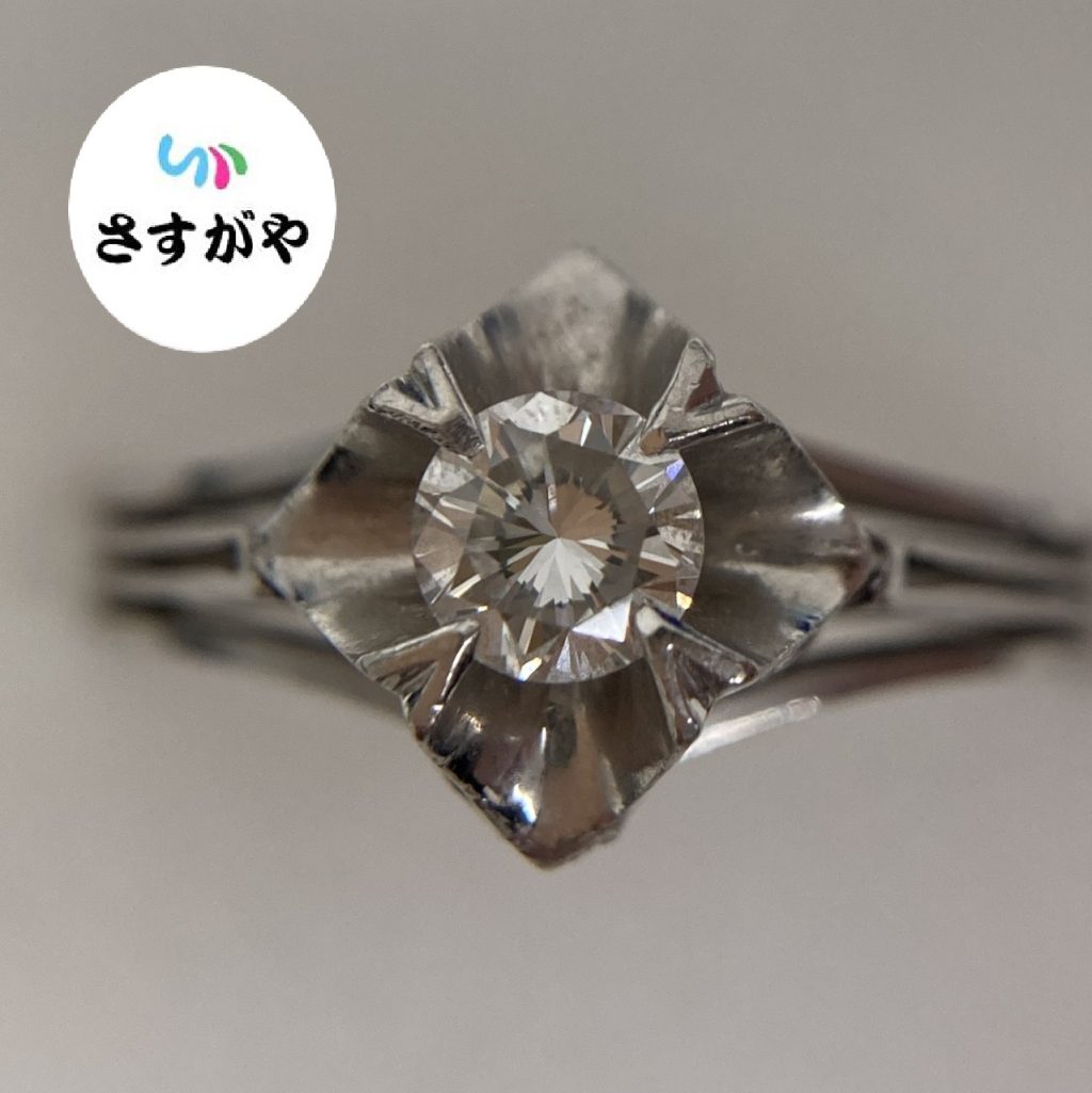 Pt900 ダイヤ付きリング