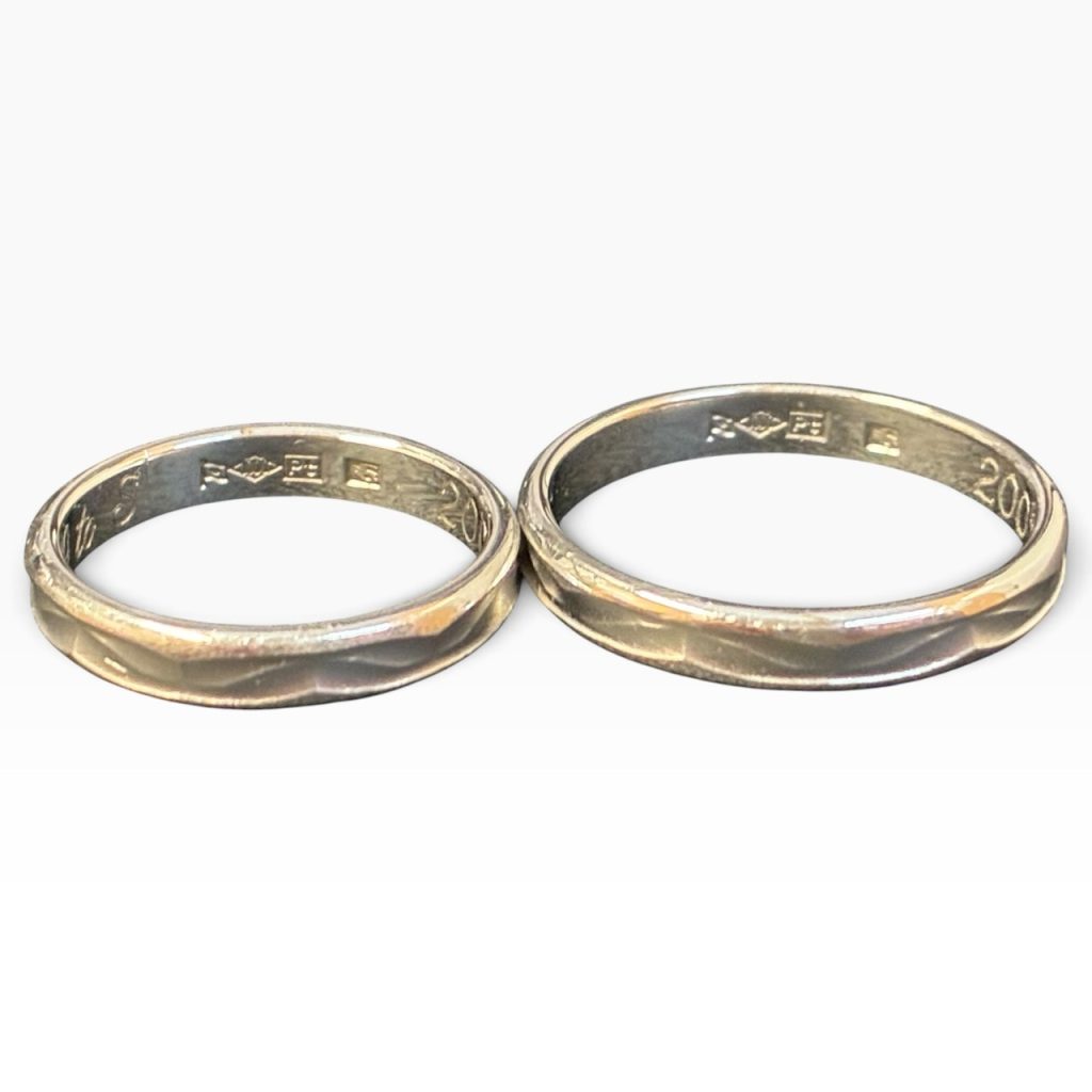 プラチナ結婚指輪　Pt1000