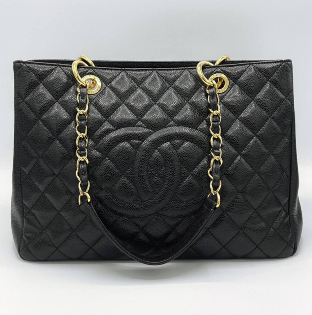 CHANEL シャネル マトラッセ キャビアスキン チェーントートバッグ
