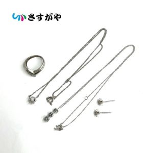 Pt900 Pt850 プラチナ リング ネックレス ピアス アクセサリー