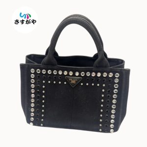 プラダ カナパ ビジュー トートバッグ