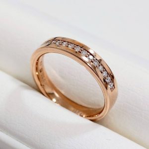K18WG 18金ホワイトゴールド メレダイヤ付き リング 指輪 アクセサリー