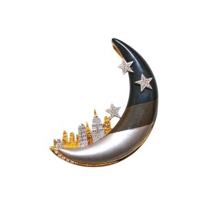 【K18/Pt900 ブローチ】18金/プラチナ900・メレダイヤ・ブローチ・ピンズ・バッチ・貴金属・アクセサリー