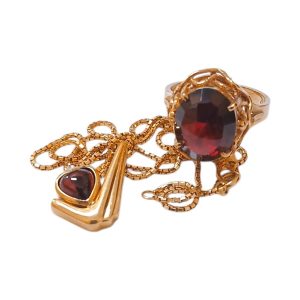 【K18 まとめ】18金・ガーネット・ネックレス・リング・指輪・貴金属・アクセサリー・ジュエリー