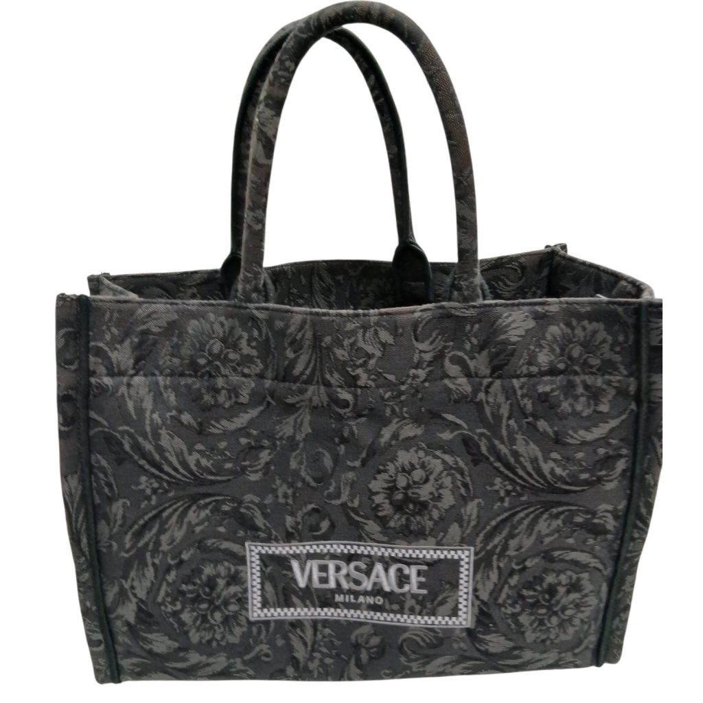 【VERSACE(ヴェルサーチ)　バロッコ アテナ　トートバッグ/ジャカードキャンパス・ブランド・バッグ・メンズ・レディース】