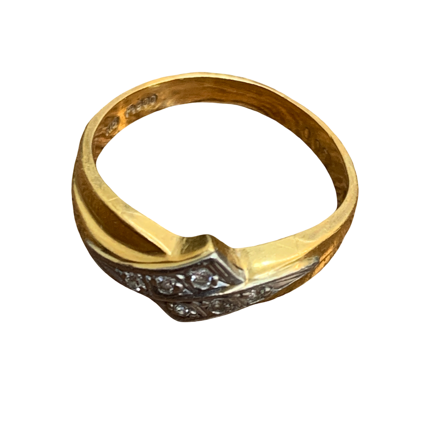 K18/Pt900リング/18金/プラチナ900/コンビリング/金プラチナ/ジュエリー/指輪/貴金属買取