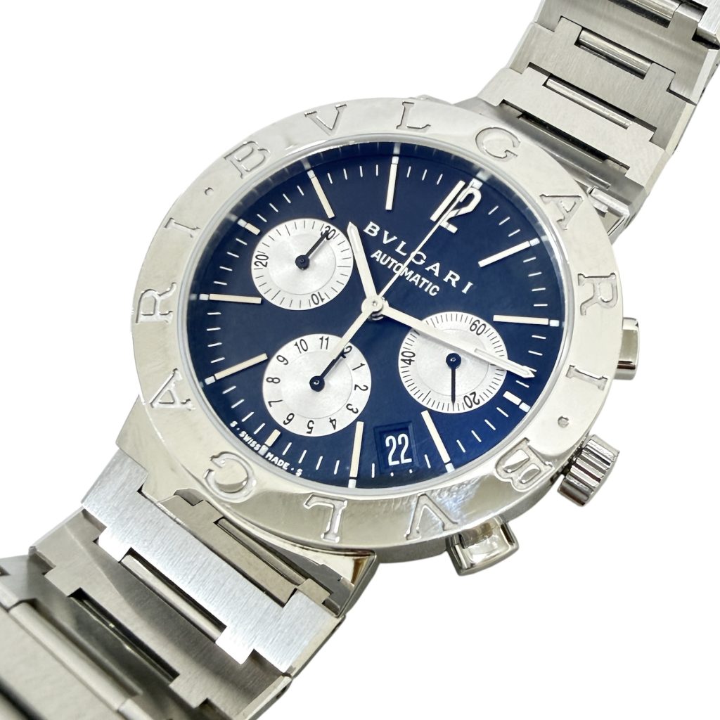 BVLGARI / BB38SS / ブルガリ / ブルガリクロノグラフ / L4130 / 自動巻 / ブラック / シルバー文字盤
