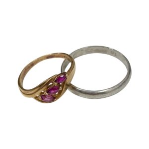 Pt900 / K18 / リング / プラチナ / 18K / 金 / 指輪 / 石付 / 貴金属 / アクセサリー