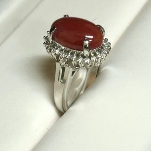 Pt900　プラチナ900　サンゴ　リング　指輪　貴金属　アクセサリー