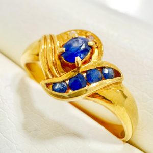 K18　18金　750　サファイアリング　指輪　アクセサリー