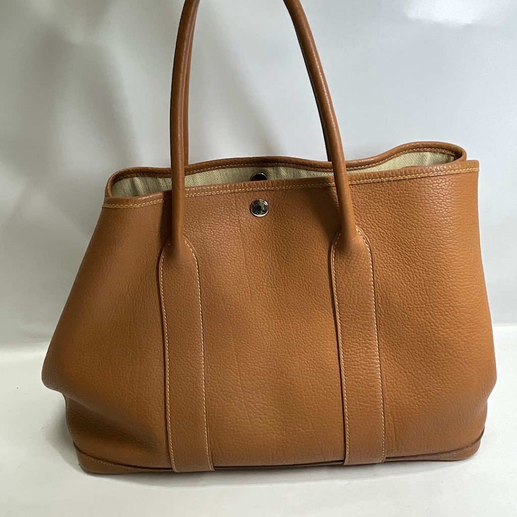 ブランド品の高価買取ならさすがや！|羽村市双葉町| HERMES エルメス ガーデンパーティ PM ネゴンダ ゴールド  トートバッグ