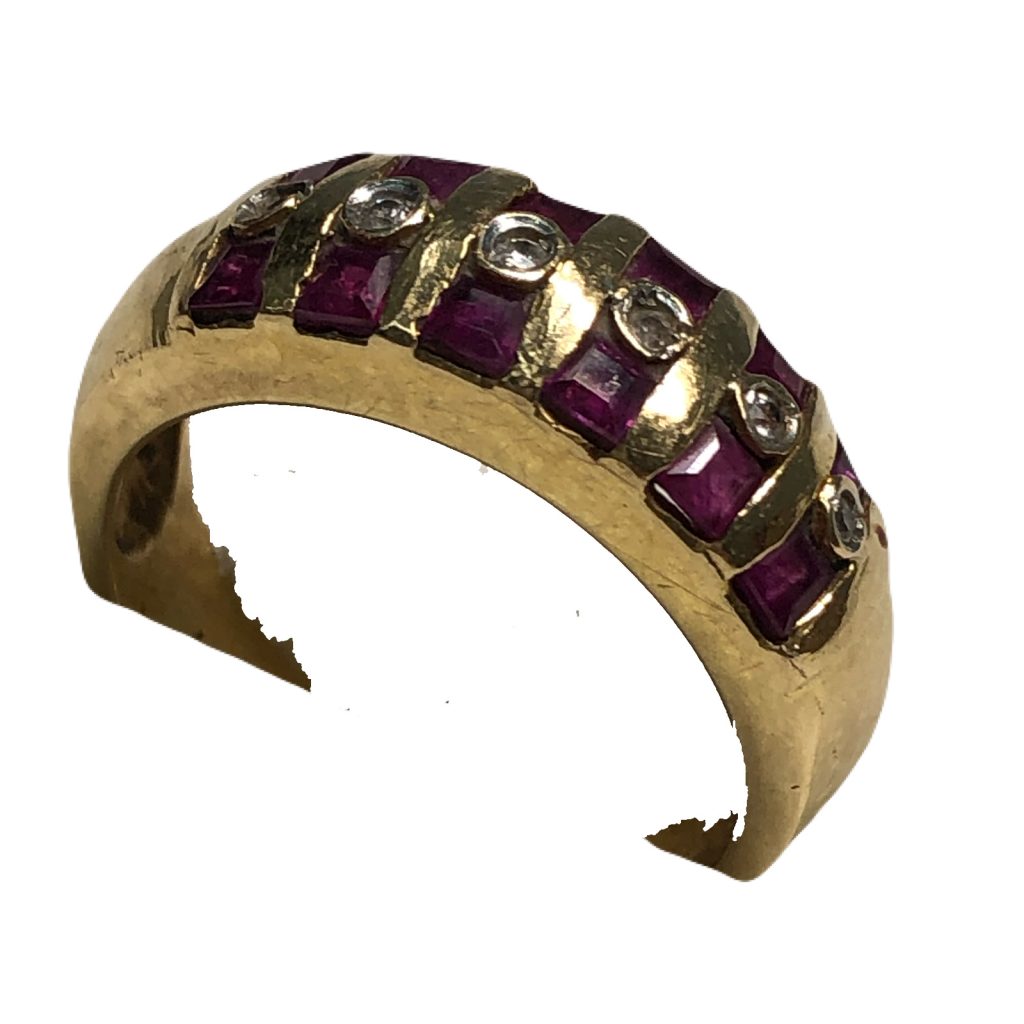 K18（18金）のルビー・ダイヤモンドリング