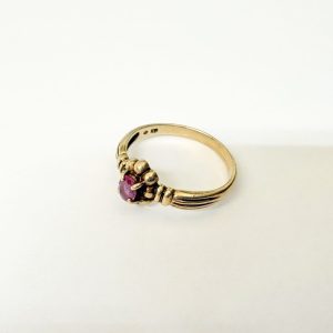 K9 9金 375 リング 石あり ルビー アクセサリー 貴金属
