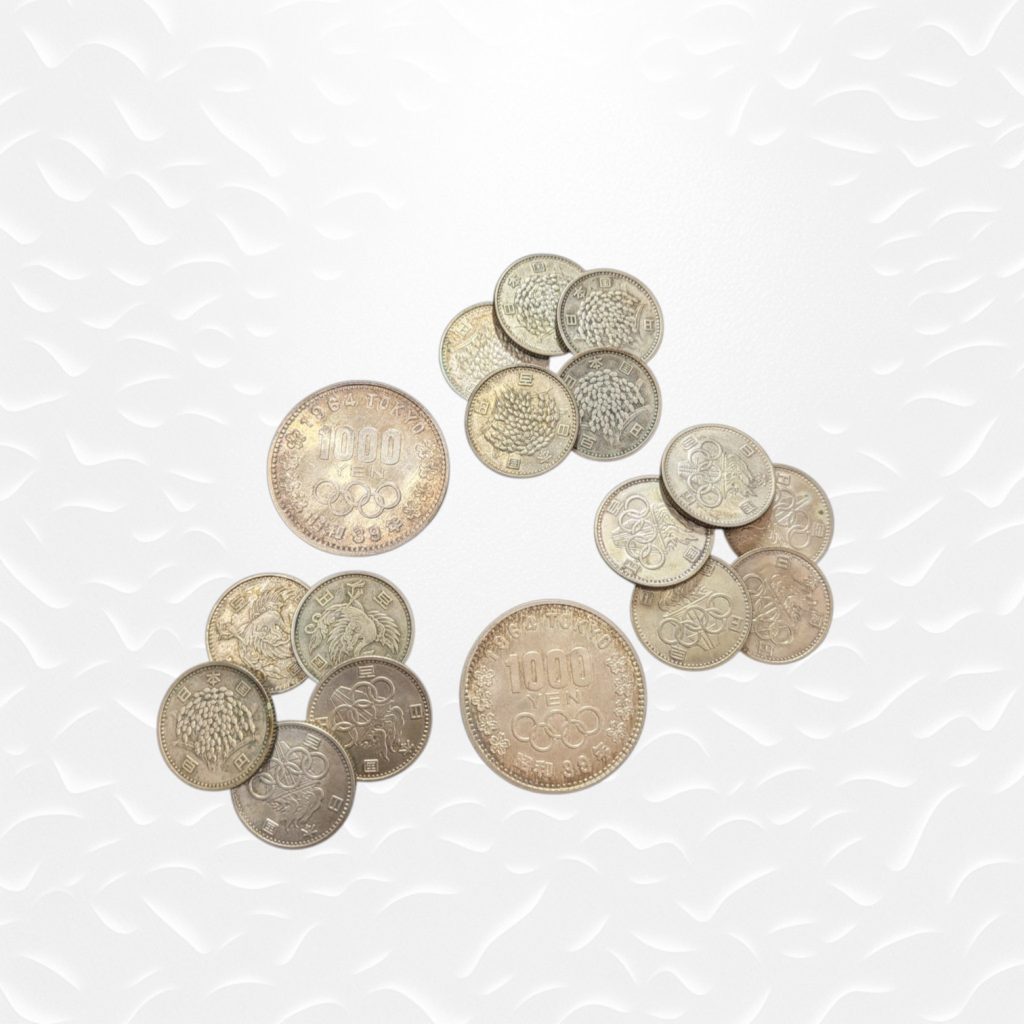 100円銀貨1000円銀貨買取、さすがやハレルパルク磐田店