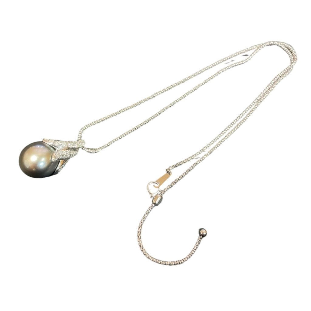 【高価買取】Pt900 （プラチナ 900）パール（黒蝶真珠） ネックレス アクセサリー 貴金属 宝石