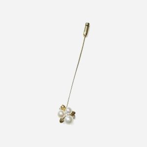 【金相場高騰中】K18 18金 750 パール  アコヤ真珠 ピンブローチ アクセサリー 貴金属
