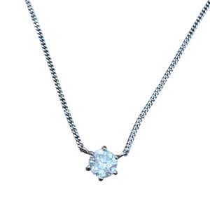 Pt850（プラチナ850）　ダイヤモンド0.78ct　ネックレス