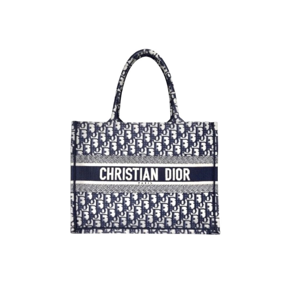 Dior ブックトート オブリークキャンバス ネイビー ディオール