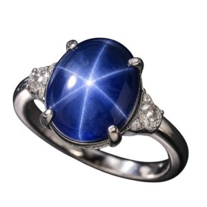 Pt900（プラチナ900）スターサファイア1.36ct リング