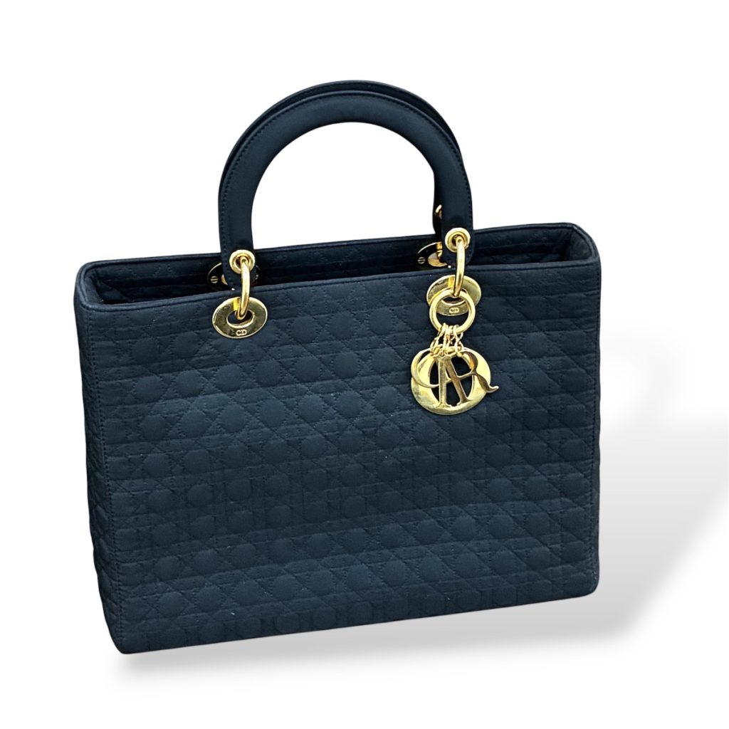 【Bランク】Christian Dior【レディ ディオール カナージュ トートバッグ ナイロン】