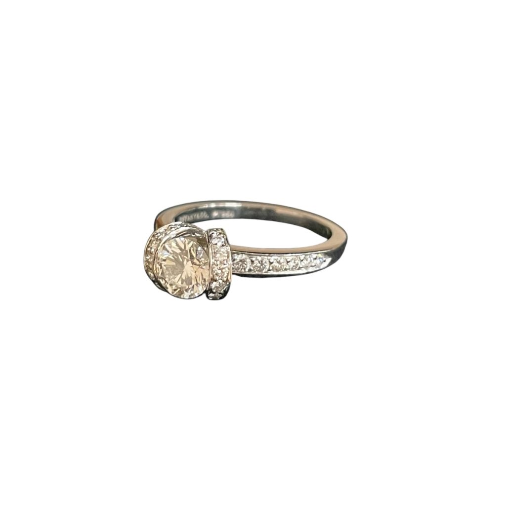 Tiffany & Co. リボンエンゲージメントリング Pt950 プラチナ