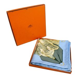 HERMES カレ90 シルクの太陽 エルメス スカーフ