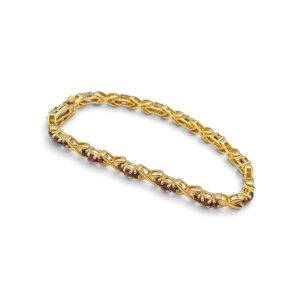 【高価買取】K18 18金 750 ルビー ブレスレット アクセサリー 貴金属
