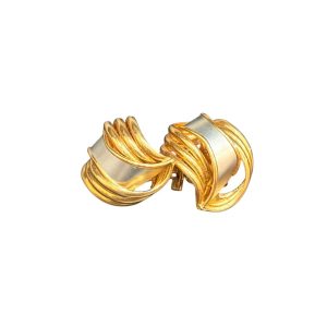 K18/Pt900 イヤリング 石なし 18金 プラチナ 金ベース アクセサリー