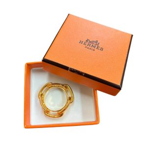 HERMES（エルメス） シェーヌダンクル レガート スカーフリング ゴールドカラー 箱付き