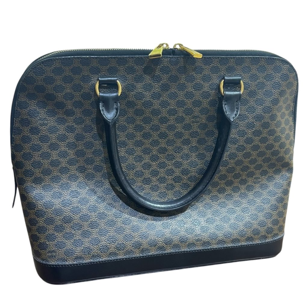 CELINE セリーヌ マカダム柄 ハンドバッグ（ボリード型）