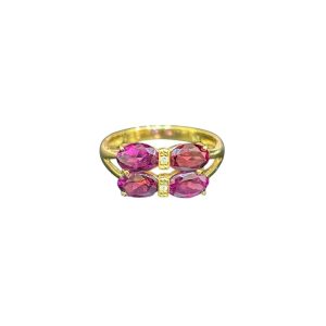 K18 リング メレダイヤ付き 石あり 18金 アクセサリー