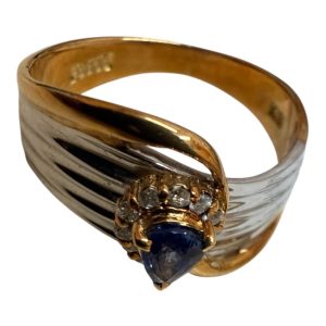登別市でプラチナ・18金コンビリングを高価買取！サファイア0.3ct付きジュエリーも丁寧に査定｜さすがやイオン登別店
