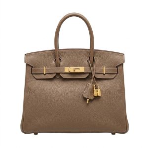 HERMES　エルメス バーキン30 トゴ エトゥープ ゴールド金具 ハンドバッグ