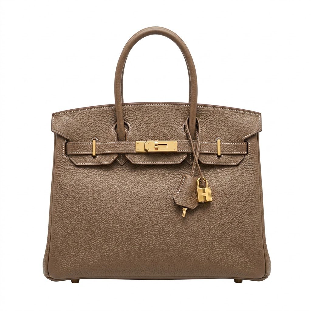 HERMES　エルメス バーキン30 トゴ エトゥープ ゴールド金具 ハンドバッグ