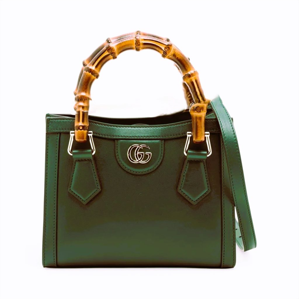 ＧＵＣＣＩ グッチ ダイアナ バンブー 2WAY ハンドバッグ グリーンレザー