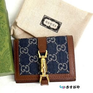 GUCCI グッチ GGデニム ジャッキー コンパクトウォレット 財布 ブランド