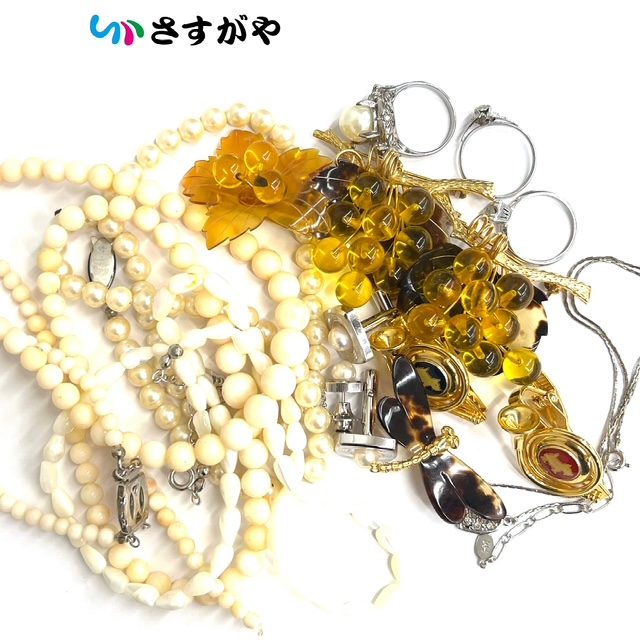 メッキ イミテーション アクセサリー リング ネックレス イヤリング