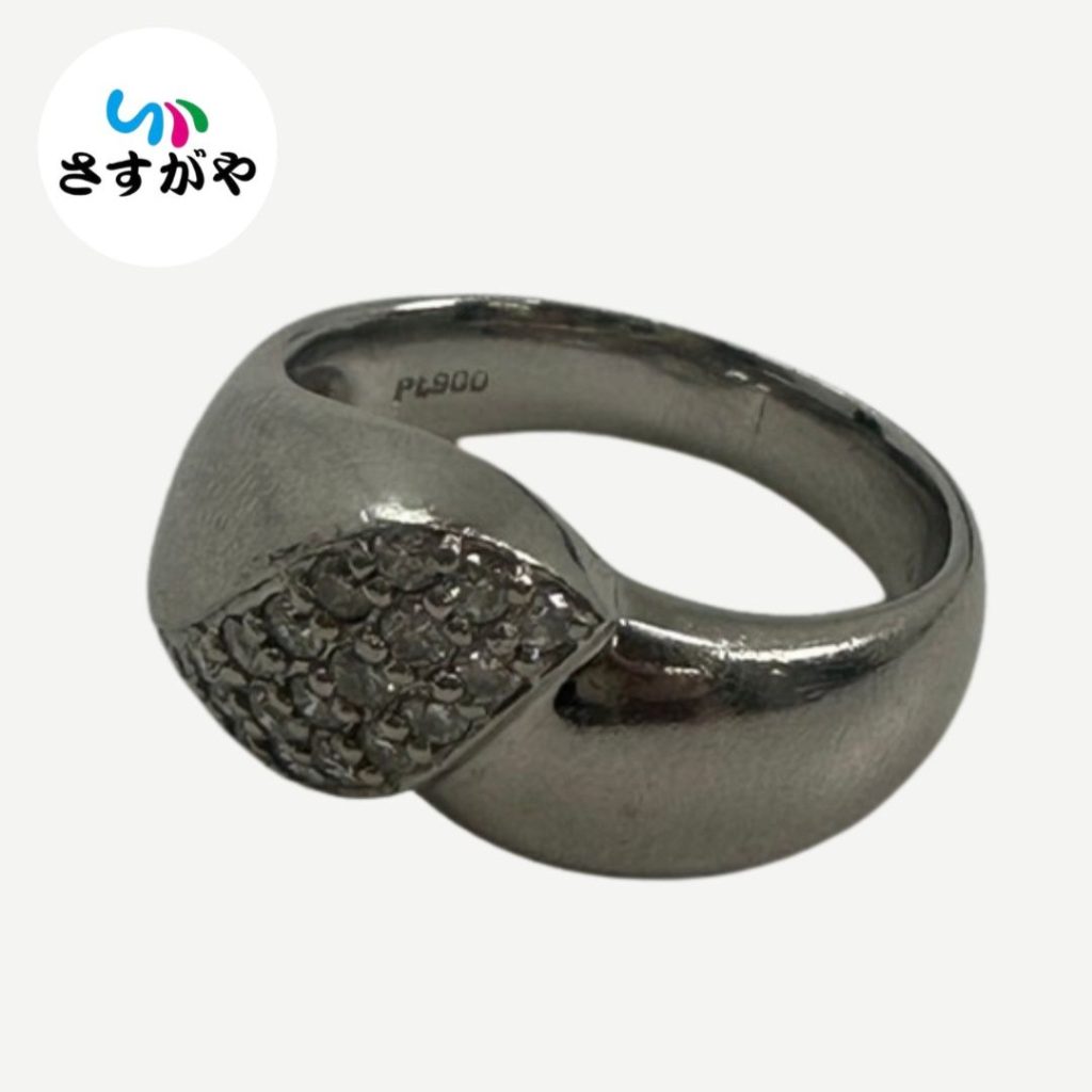 Pt900 メレダイヤ付き リング
