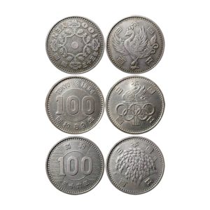 旧百円銀貨　(稲穂・鳳凰・東京五輪記念)